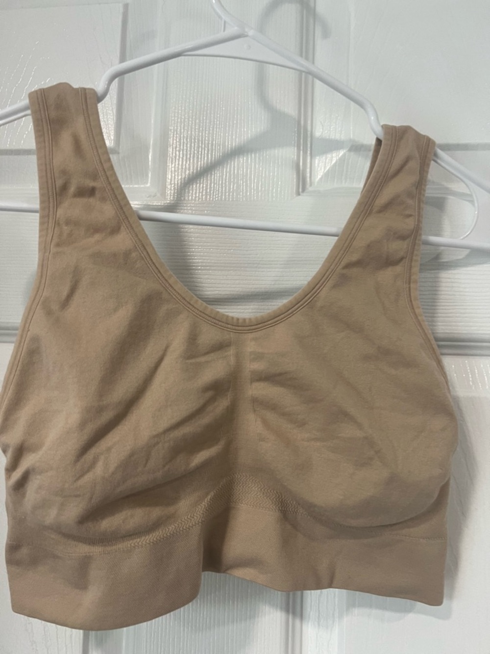 Secret Treasures Beige Wireless Scoop-Neck Bra